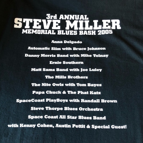 3rd Annual Steve Miller Memorial Blues Bash Black Size X-Large - Picture 4 of 6